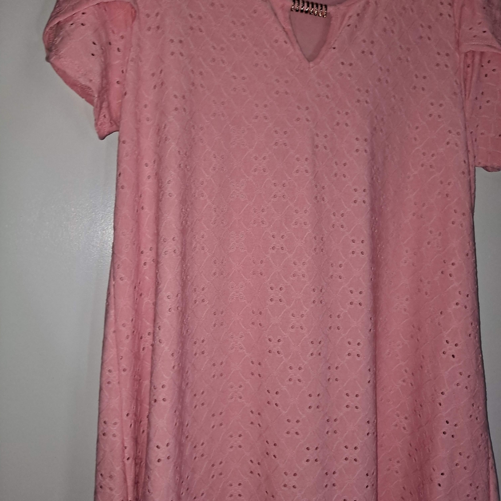 Espresso Pink Eyelet Blouse